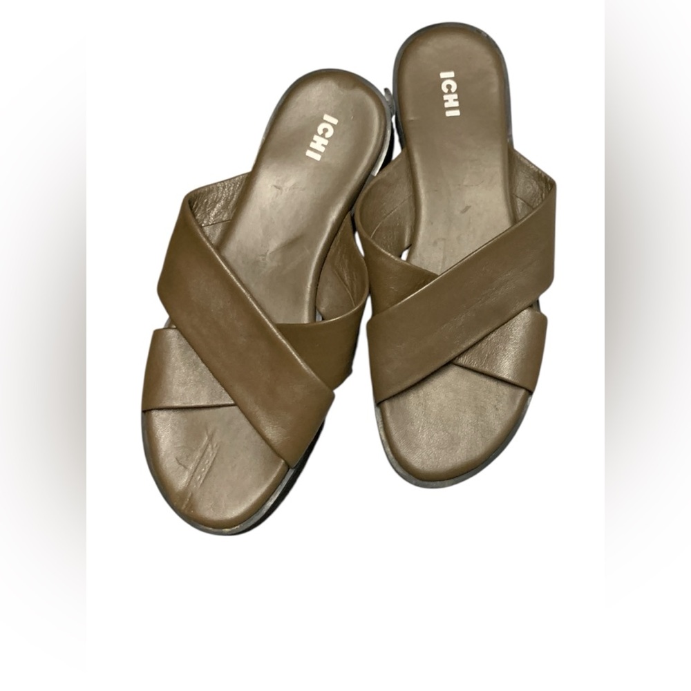 ICHI Women's olivegreen Slide Sandals